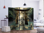Zen Buddha Smile 5-Panel Room Divider