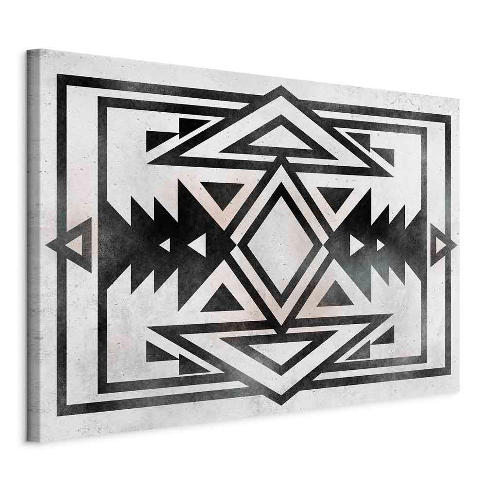 Abstract Ethnic Pattern Wide Canvas Print