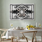 Abstract Ethnic Pattern Wide Canvas Print