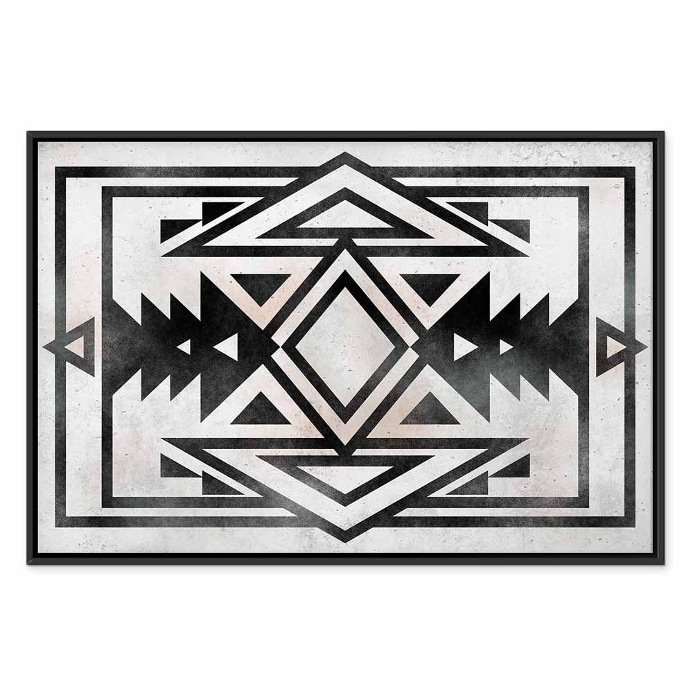 Abstract Ethnic Pattern Wide Canvas Print