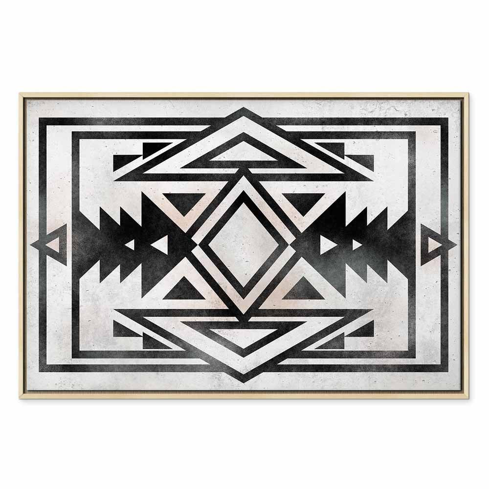 Abstract Ethnic Pattern Wide Canvas Print