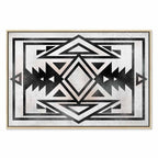 Abstract Ethnic Pattern Wide Canvas Print