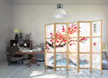 Fuji Mountain Floral Landscape 5-Panel Japanese Room Divider