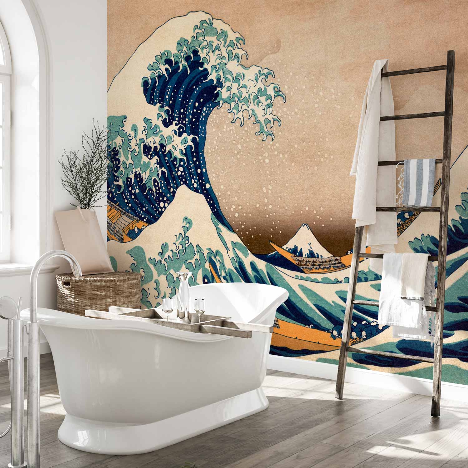 Hokusai Great Wave Japanese Retro Wall Mural