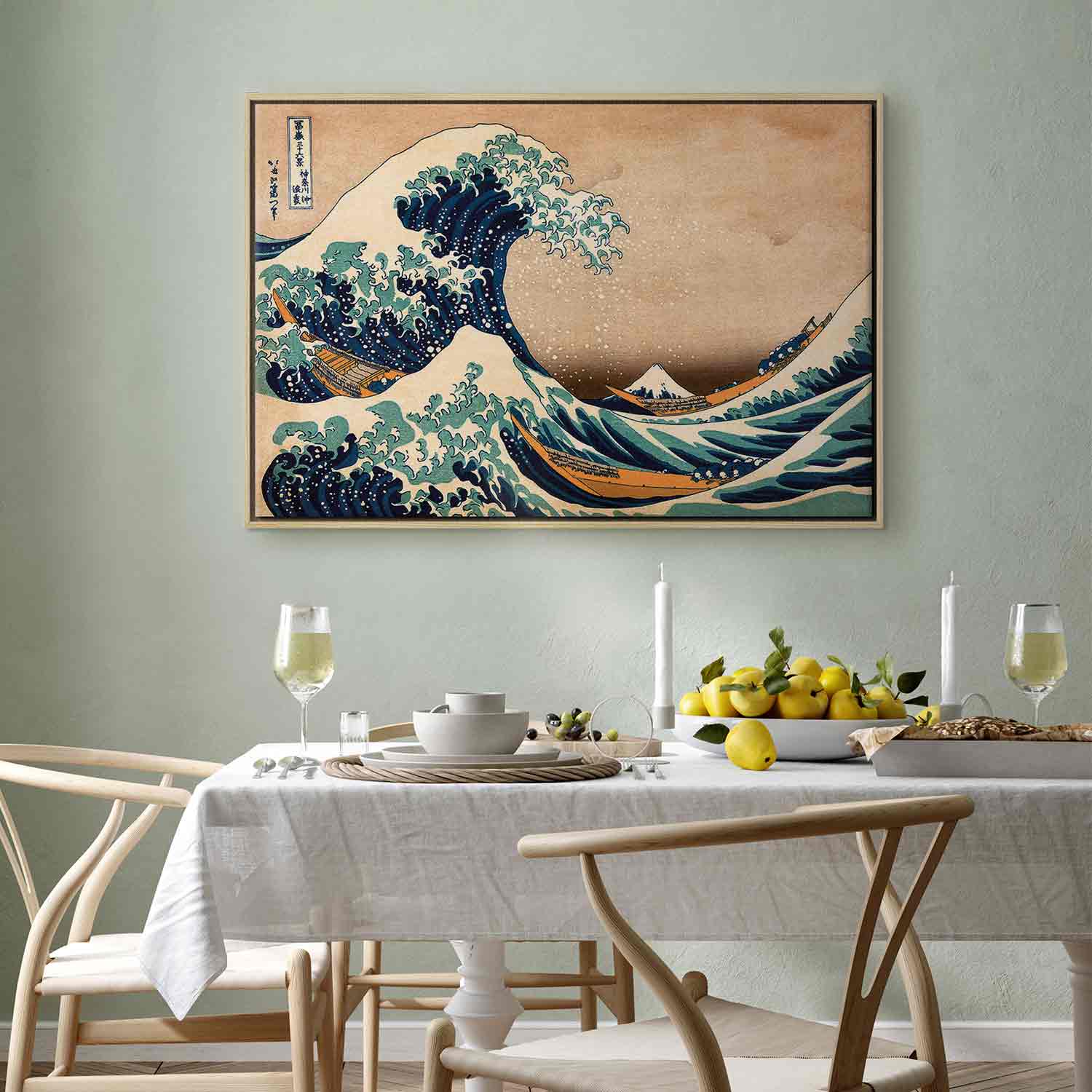 Great Wave off Kanagawa Japanese Retro Canvas Print