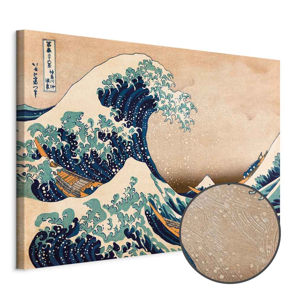 Great Wave off Kanagawa Japanese Retro Canvas Print
