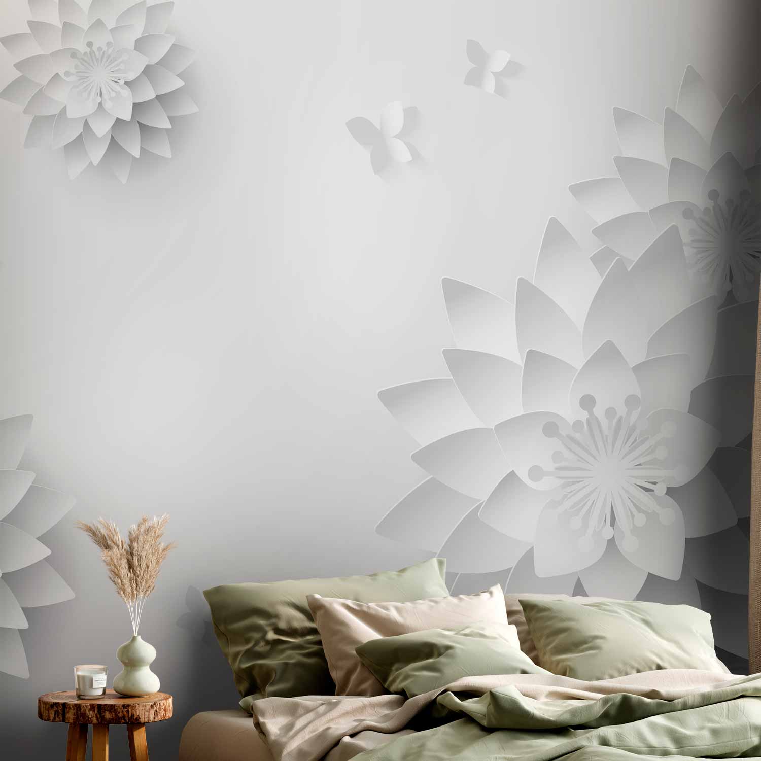 Oriental Floral Zen Wall Mural