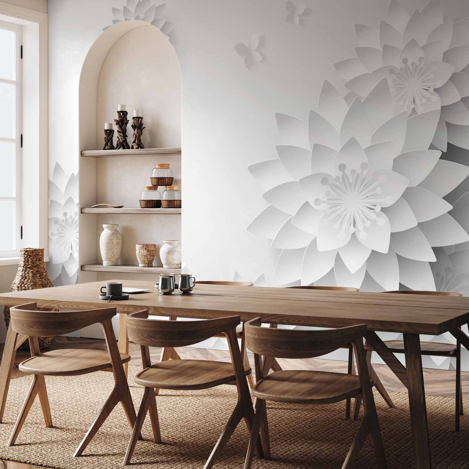 Oriental Floral Zen Wall Mural
