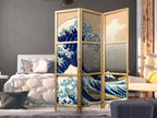 Great Wave in Kanagawa 3-Panel Japanese Room Divider