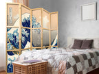 Great Wave in Kanagawa II 5-Panel Japanese Room Divider