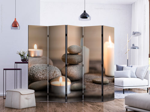 Zen Stone Garden 5-Panel Room Divider