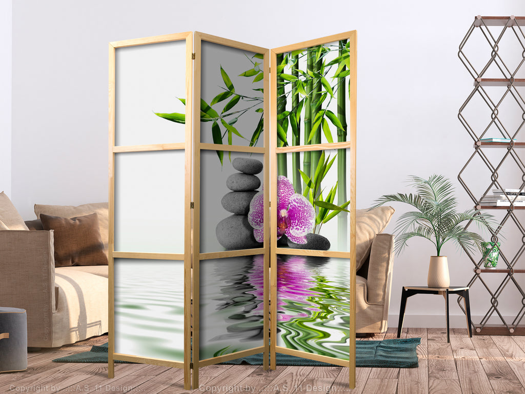 Serenity Landscape 3-Panel Japanese Room Divider