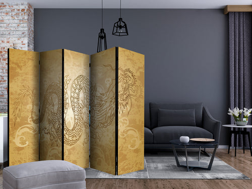 Dragon II Fantasy 5-Panel Japanese Room Divider