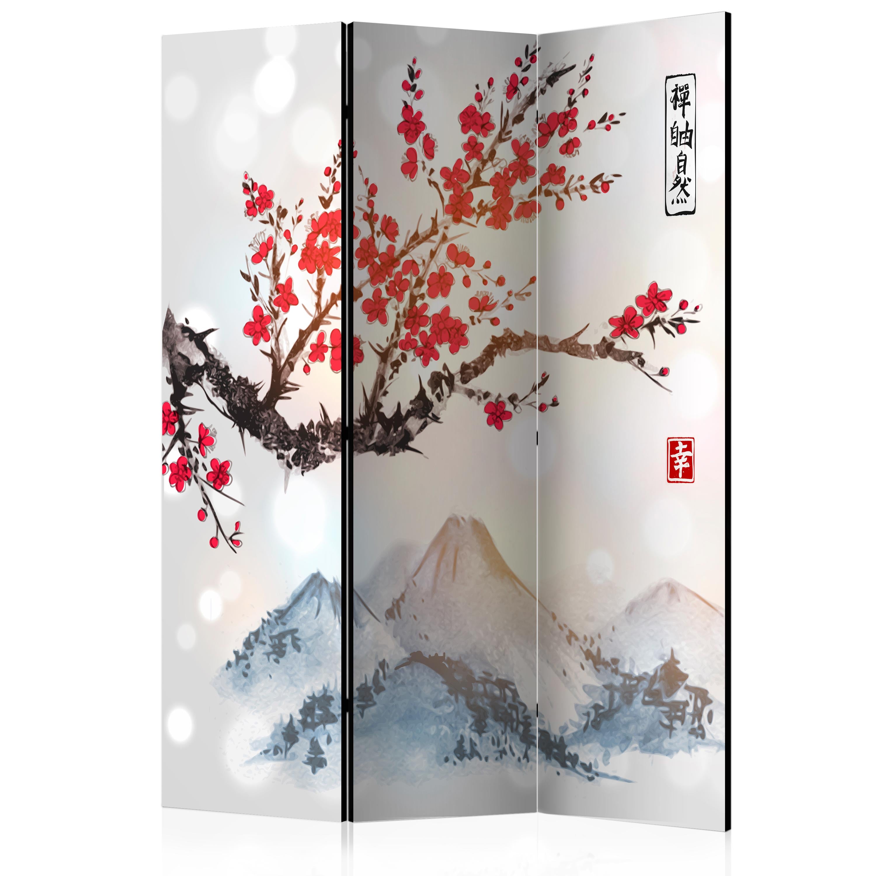 Mount Fuji Landscape 3-Panel Japanese Room Divider