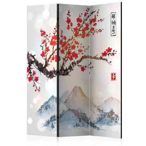 Mount Fuji Landscape 3-Panel Japanese Room Divider