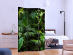 Sunny Jungle Leaves 3-Panel Room Divider
