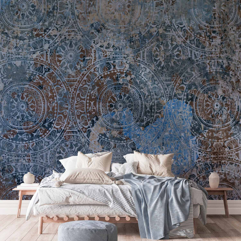 Geometric Underwater Fish Wall Mural