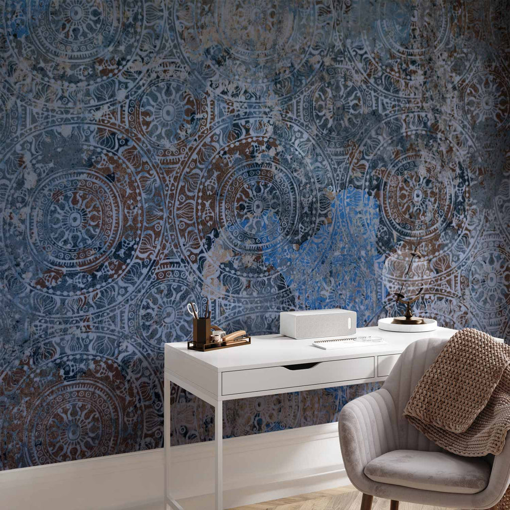 Geometric Underwater Fish Wall Mural