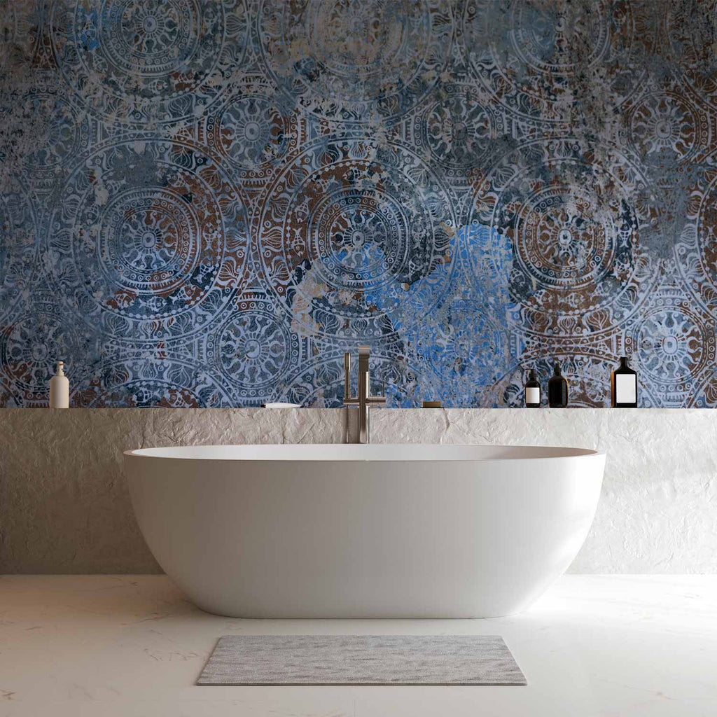 Geometric Underwater Fish Wall Mural