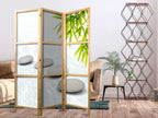 Zen Stone Water Nature 3-Panel Japanese Room Divider