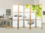 Zen Stone Water 5-Panel Japanese Room Divider