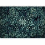 Wall Mural Oriental Pattern Carpet Emerald Ornaments and Worn Patterns