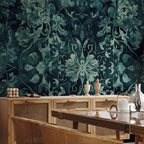 Emerald Oriental Carpet Pattern Wall Mural