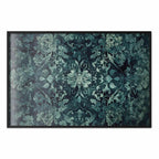 Emerald Baroque Ornament Pattern Poster