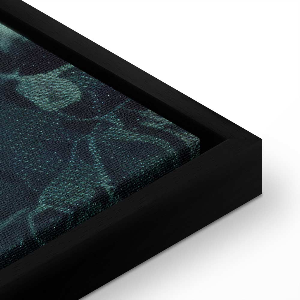 Canvas Print - Oriental Pattern Carpet Emerald Ornaments and Worn Patterns