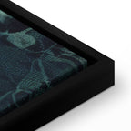 Canvas Print - Oriental Pattern Carpet Emerald Ornaments and Worn Patterns