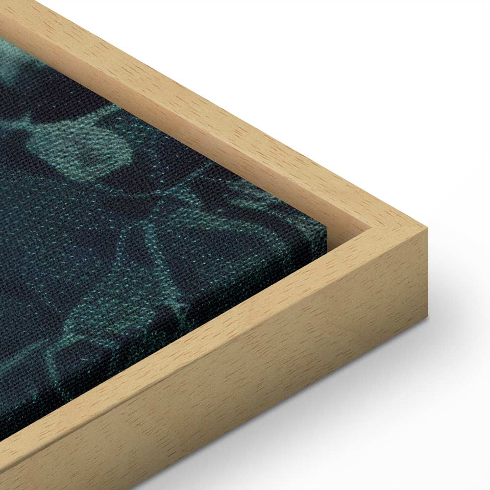 Canvas Print - Oriental Pattern Carpet Emerald Ornaments and Worn Patterns