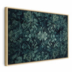 Canvas Print - Oriental Pattern Carpet Emerald Ornaments and Worn Patterns