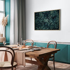 Canvas Print - Oriental Pattern Carpet Emerald Ornaments and Worn Patterns