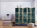 Emerald Oriental Carpet Pattern 5-Panel Japanese Room Divider
